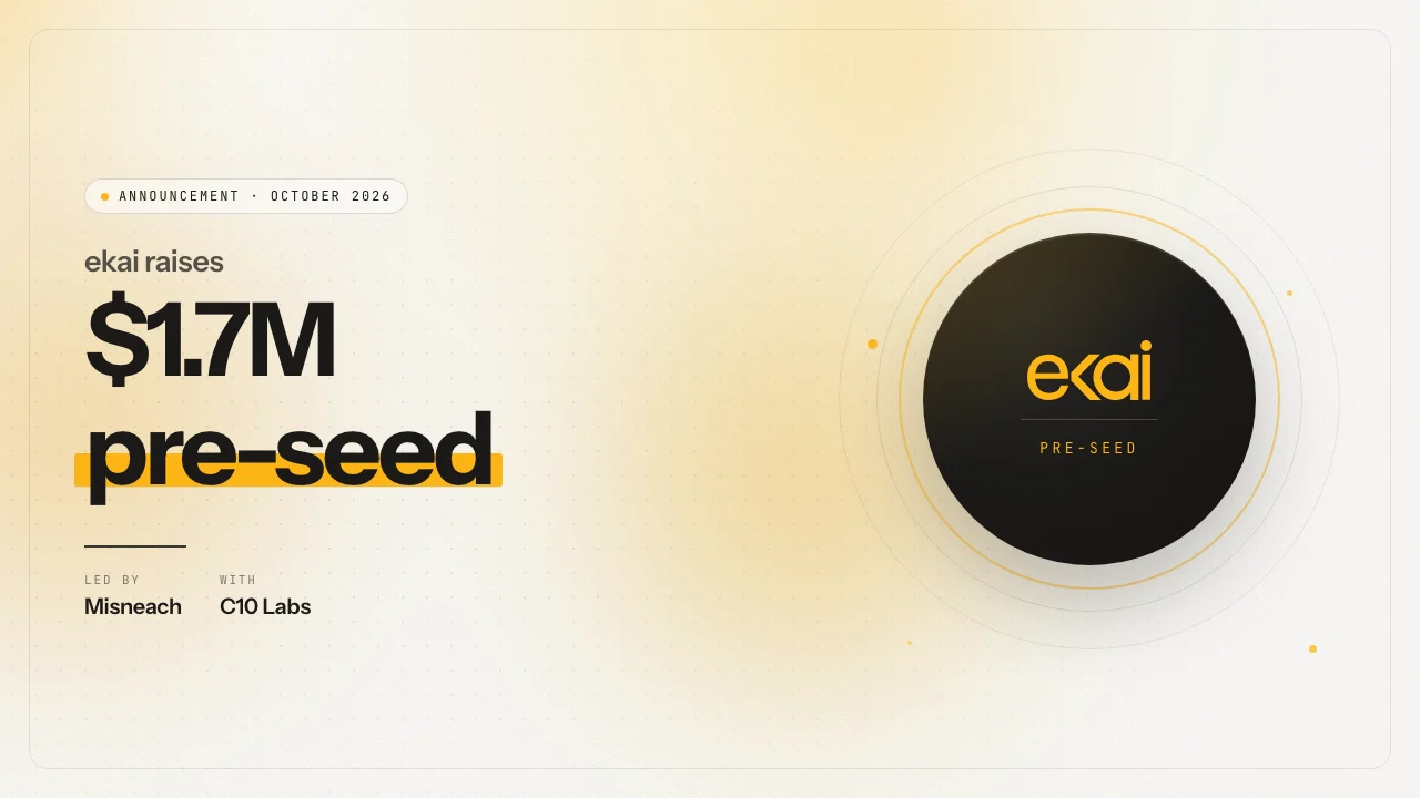 ekai raises $1.7M pre-seed, led by Misneach with C10 Labs